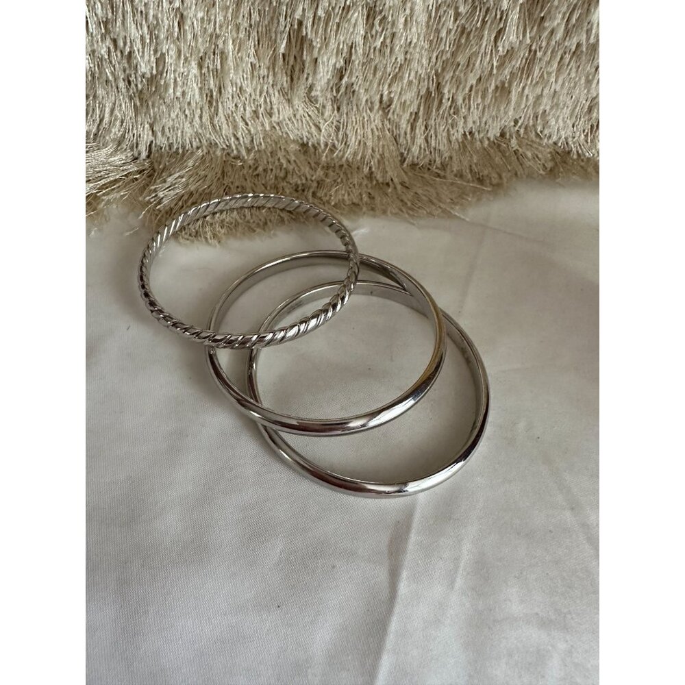 Vintage set of 3 bronze bangle bracelet from the Milor Italy collection